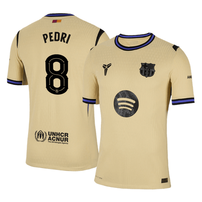 PEDRI #8 Barcelona Away Authentic Soccer Jersey 2025/26 - UCL