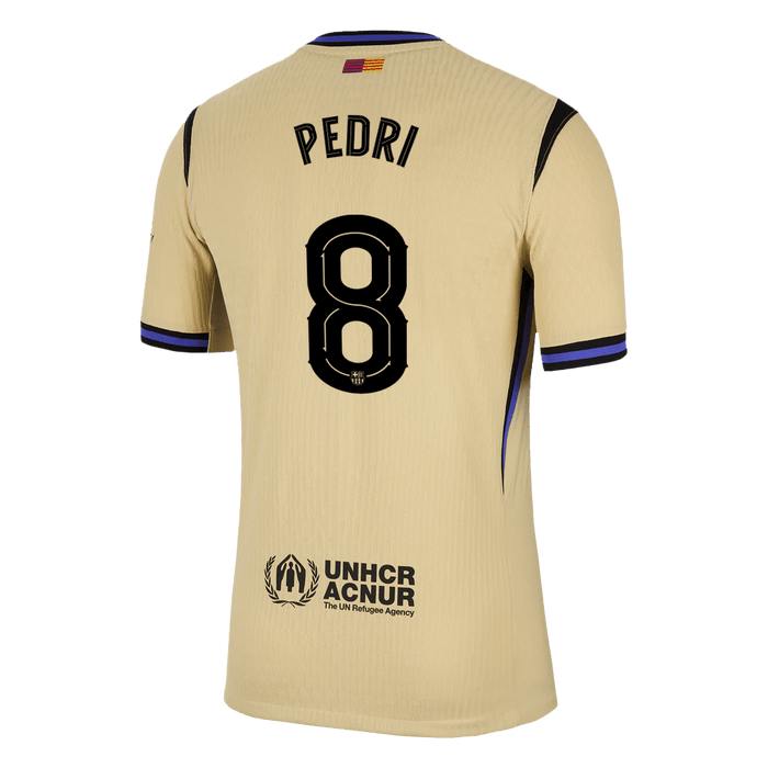 PEDRI #8 Barcelona Away Authentic Soccer Jersey 2025/26 - UCL