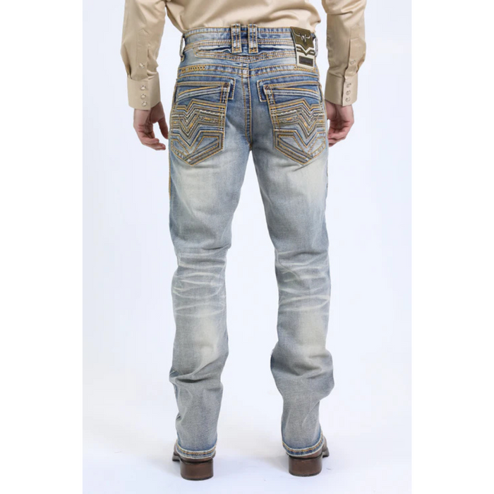 Platini Holt Men's Blue Slim Boot Cut Jeans