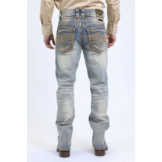Platini Holt Men's Blue Slim Boot Cut Jeans