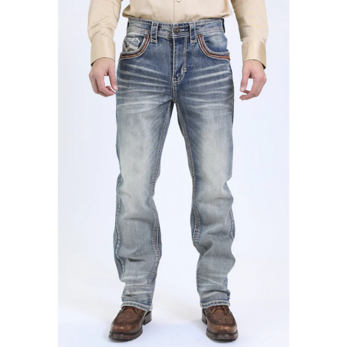 Platini Holt Men's Blue Slim Boot Cut Jeans