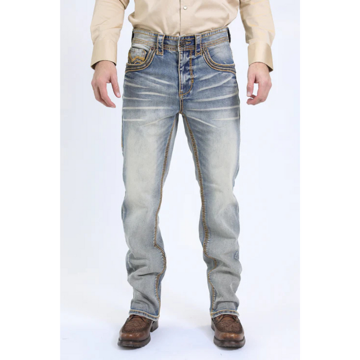Platini Holt Men's Blue Slim Boot Cut Jeans