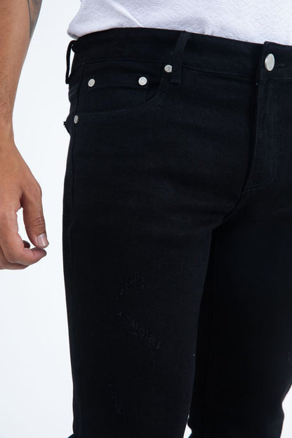 Platini Men's Denim Pants- Black