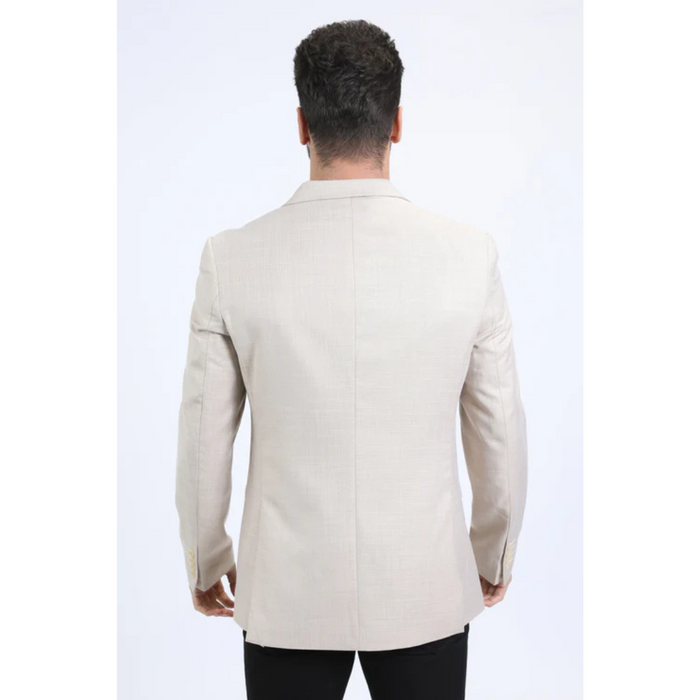 Platini Men's Modern Fit Blazer - Beige