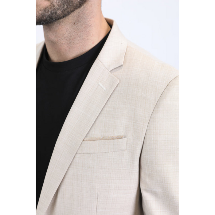 Platini Men's Modern Fit Blazer - Beige