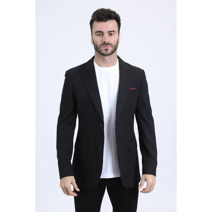 Platini Men's Modern Fit Blazer - Black
