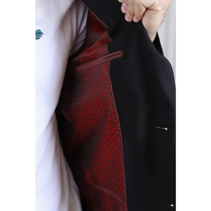 Platini Men's Modern Fit Blazer - Black