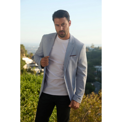 Platini Men's Modern Fit Blazer - Blue