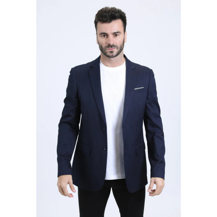 Platini Men's Modern Fit Blazer - Navy