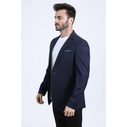 Platini Men's Modern Fit Blazer - Navy