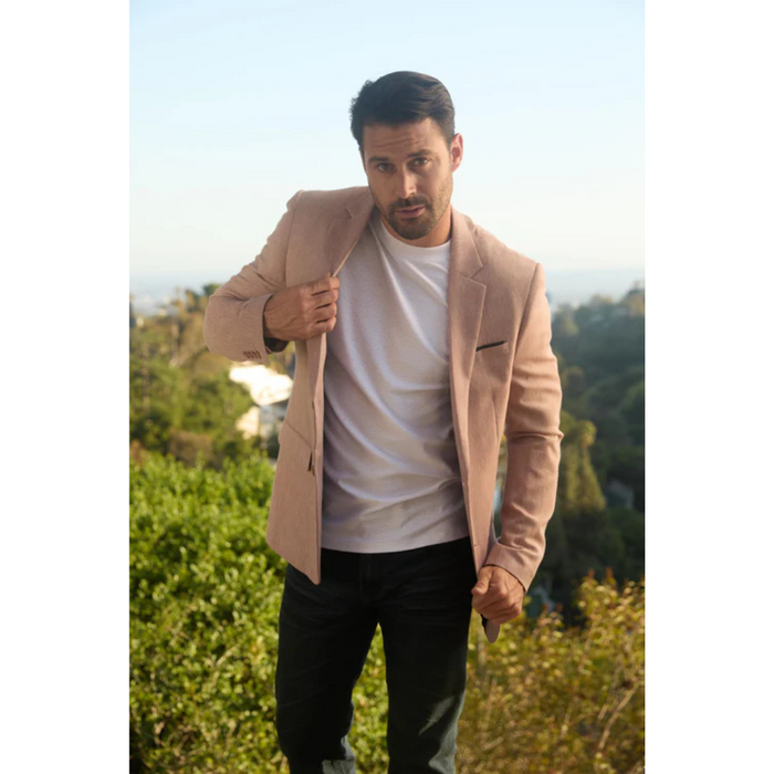 Platini Men's Modern Fit Blazer - Pink