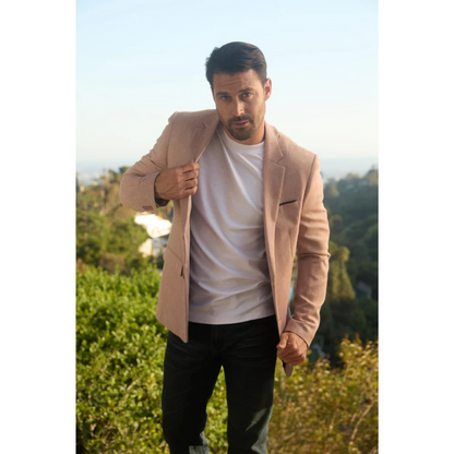 Platini Men's Modern Fit Blazer - Pink
