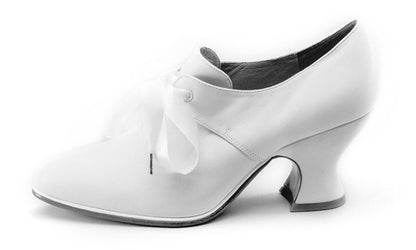 Pompadour 18th Century Leather Shoes Wide (Ivory)
