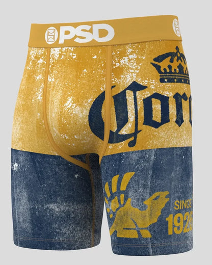 PSD Underwear Corona 1925 boxer briefs in multi-color, comfortable accessories with bold logo and vibrant design.