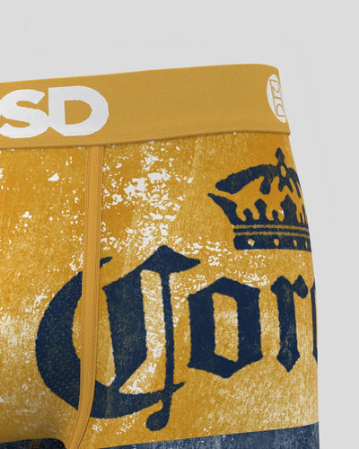 PSD Underwear Corona 1925 boxers in multicolor with vintage-inspired graphic design, casual men's accessories.