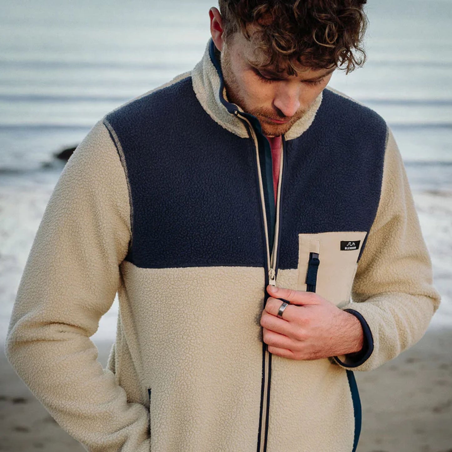 Bleubird Polar Full Zip Sherpa Pullover Fleece