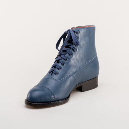 Rainey Vintage Lace-Up Boots (Blue)