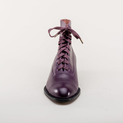 Rainey Vintage Lace-Up Boots (Purple)