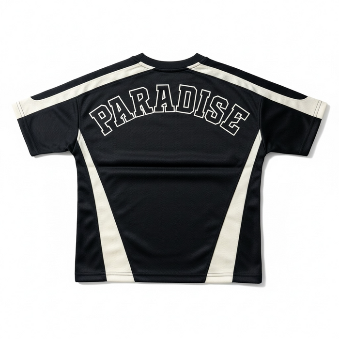 Black Rebel Minds Kids Crown Legends Air Mesh Jersey T-shirt featuring a printed crown logo and breathable mesh fabric.