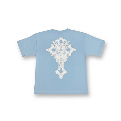 Light blue Rebel Minds kids' Saint T-shirt featuring a comfortable fit and stylish design, perfect for young fashion enthusiasts.