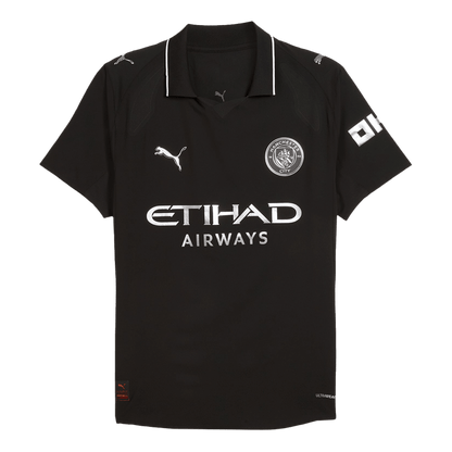 REIJNDERS #4 Manchester City Away Authentic Soccer Jersey 2025/26