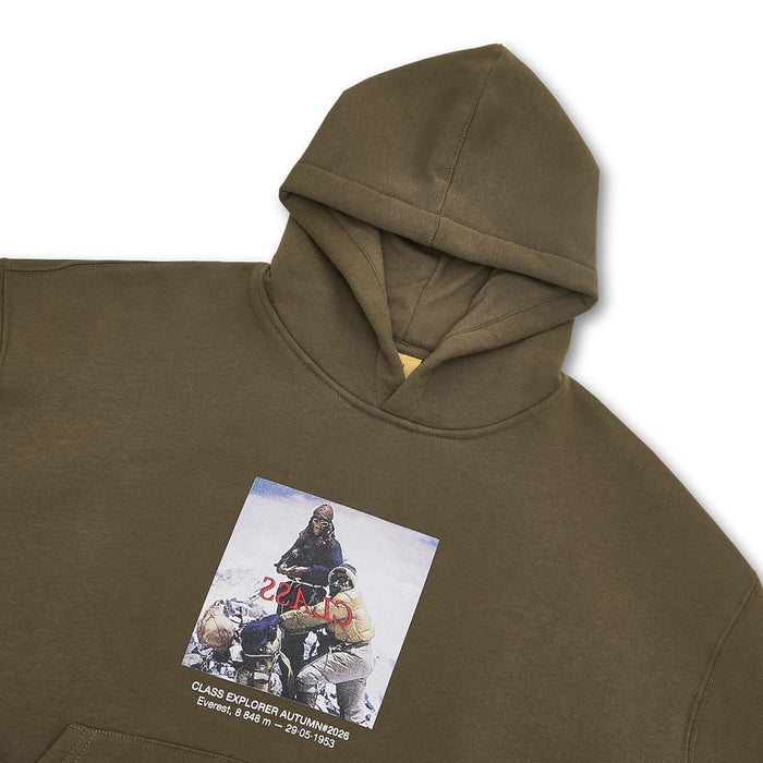 RELAXED HOODIE CLASS "EXPLORER" GREEN