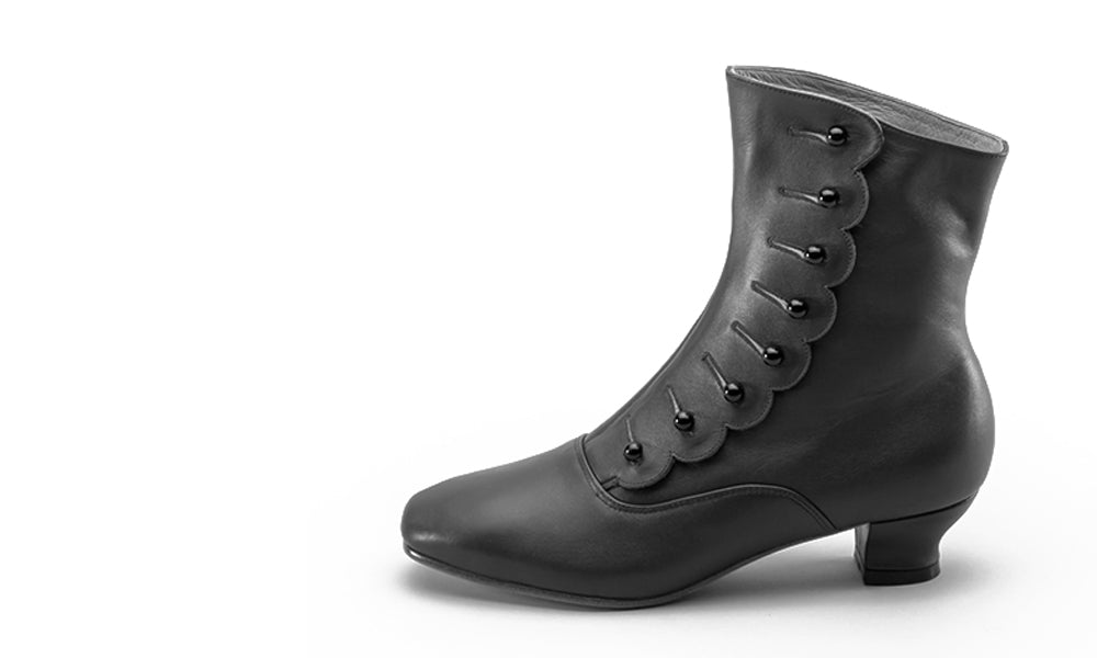 Renoir Victorian Button Boots (Merlot)