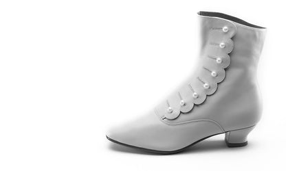 Renoir Victorian Button Boots (Soft Ivory)