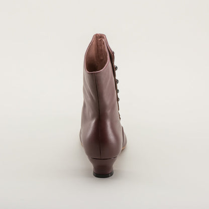 Renoir Victorian Button Boots (Merlot)
