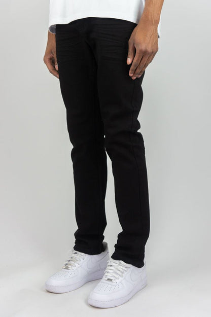 Roar Denim 'Basic' Slim Straight Denim in Jet Black
