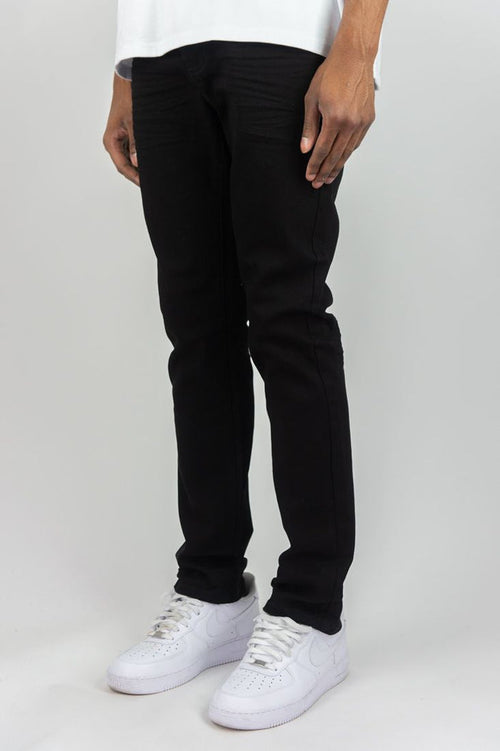 Roar Denim 'Basic' Slim Straight Denim in Jet Black