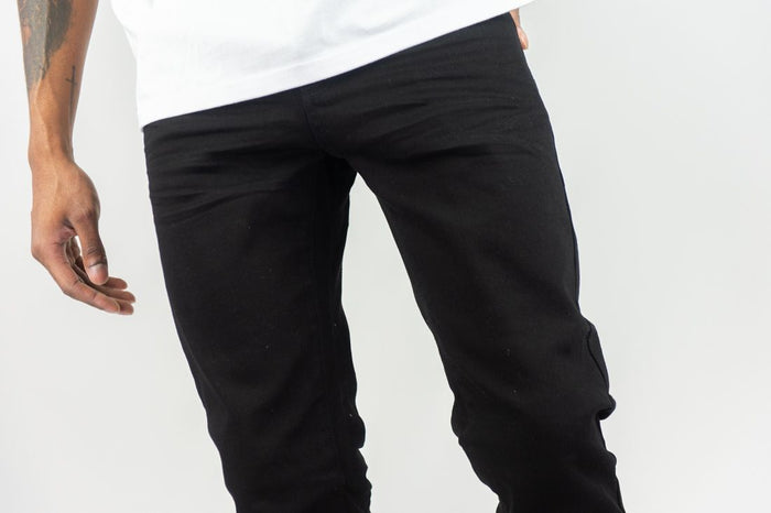 Roar Denim 'Basic' Slim Straight Denim in Jet Black
