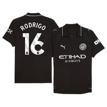 RODRIGO #16 Manchester City Away Authentic Soccer Jersey 2025/26