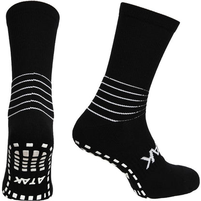 Atak Mens C-Grip Mid Leg Compression Football Socks - Black