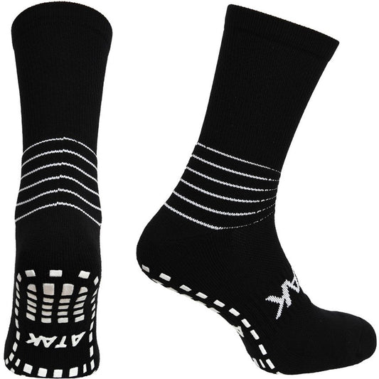 Atak Mens C-Grip Mid Leg Compression Football Socks - Black