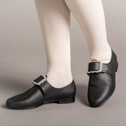 Schuyler 18th Century Shoes (Black)