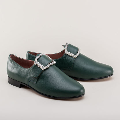 Schuyler 18th Century Shoes (Green)