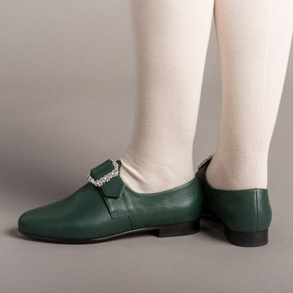 Schuyler 18th Century Shoes (Green)