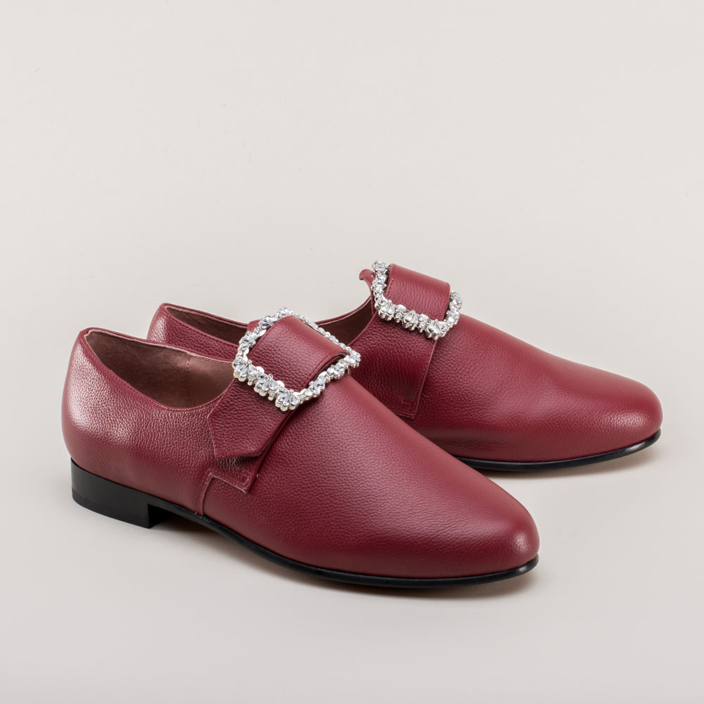 Schuyler 18th Century Shoes (Oxblood)