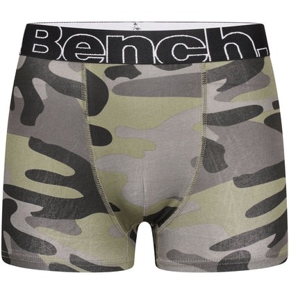 Bench Mens Selden 3 Pack Logo Waistband Boxer Shorts