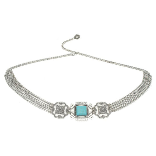 Silver Chain Festival Belt – Southwestern Western Waist Belt