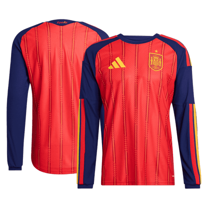 Spain Home Long Sleeve Player Version Jersey World Cup 2026