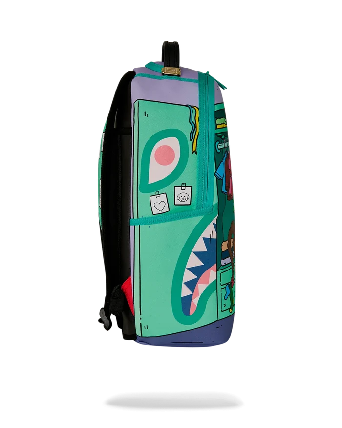 Sprayground Rugrats Susie Dress To Impress backpack with colorful cartoon character design and adjustable straps.