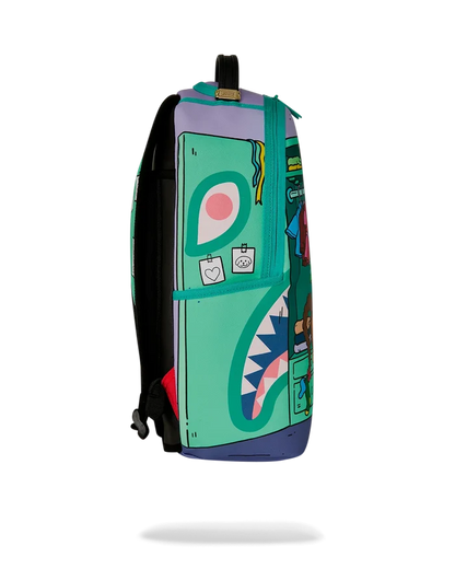 Sprayground Rugrats Susie Dress To Impress backpack with colorful cartoon character design and adjustable straps.