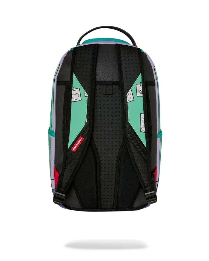 Sprayground Rugrats Susie Dress To Impress backpack with colorful cartoon design and adjustable straps.