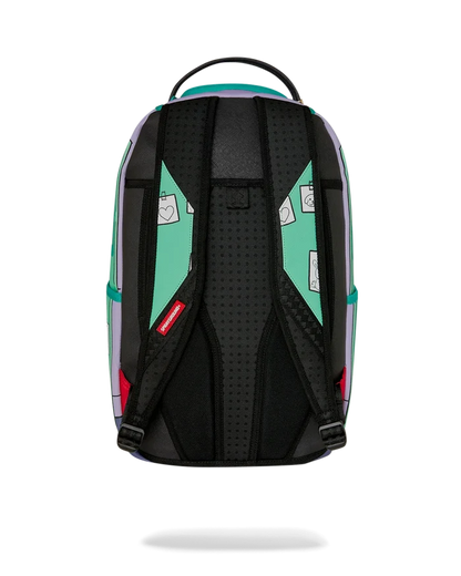 Sprayground Rugrats Susie Dress To Impress backpack with colorful cartoon design and adjustable straps.