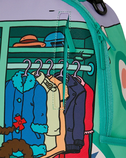 Sprayground Rugrats Susie Dress To Impress backpack featuring colorful cartoon character print and adjustable straps.
