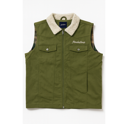 Tombstone Men's Canvas Vest - Olive