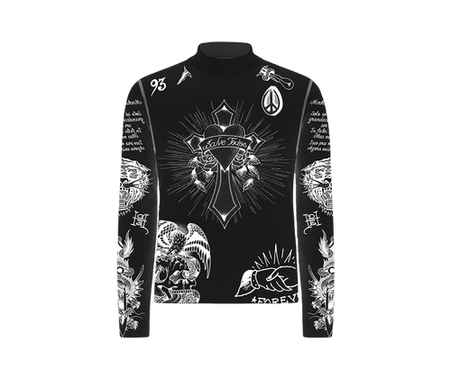 Tule Masculino Preto "Tattooed Skin" Ed Hardy x Matuê
