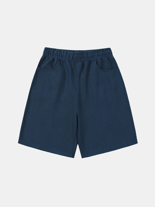 420 GSM MID-LENGTH LOOSE FIT 'PRUSSIAN BLUE' SHORTS